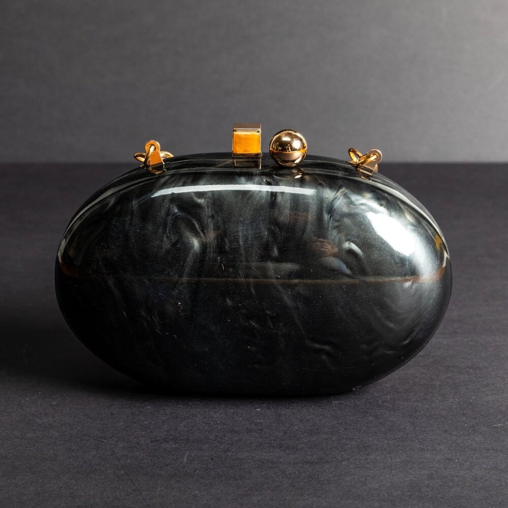Verano Hill Skvivnn Acrylic Clutch - Black NWOT - Picture 4 of 7